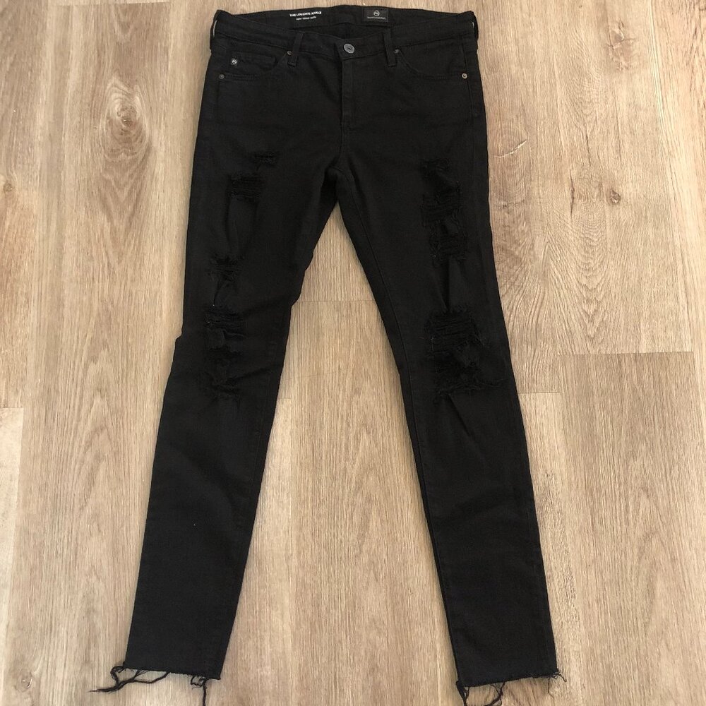 AG Adriano Goldschmied Jeans Womens Size 28 Legging Super Skinny Ankle Black